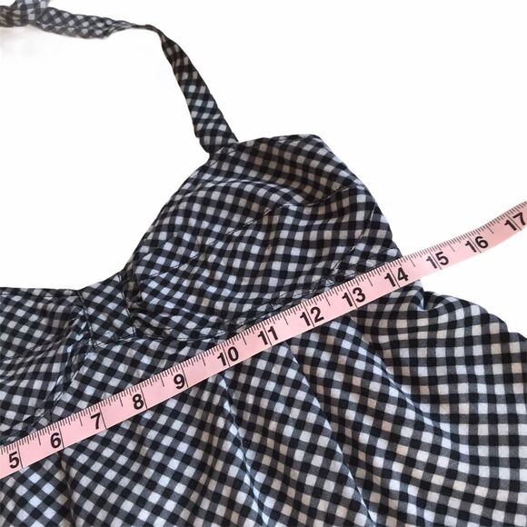Kirra Black White Checkered Halter Top Summer Sz M - Picture 8 of 12